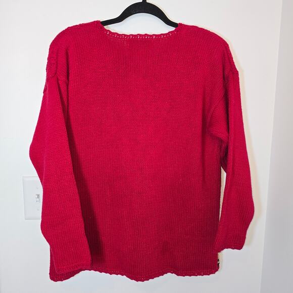 Vintage 90s Heirloom Collectibles Christmas Tree Sweater Large Petite Holiday - Picture 7 of 9